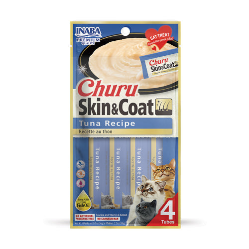 Inaba Churu Skin & Coat Tuna Recipe Cat Treats