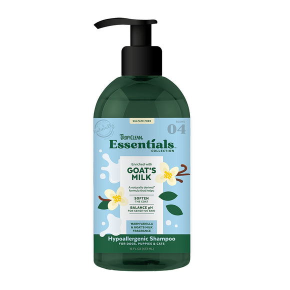 TropiClean Goat’s Milk Hypoallergenic Shampoo For Dogs, Puppies And Cats