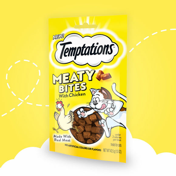 Temptations Treats Meaty Bites Chicken Flavor Cat Treats