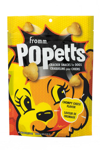 Fromm Pop'etts Chompy Cheese Flavor Cracker Snacks Dog Treats