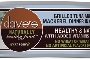 Dave’s Naturally Healthy Grain Free Cat Food Tuna & Mackerel Dinner In Gravy