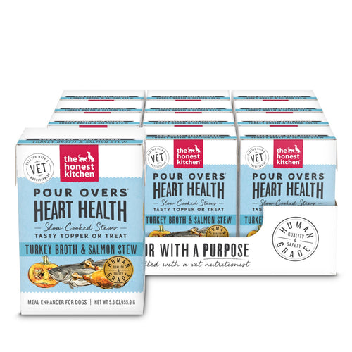 The Honest Kitchen Grain Free Functional Pour Over Heart Health - Turkey Broth & Salmon Stew (5.5 oz)